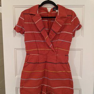 Blue Rain - Rust Romper - Women's S